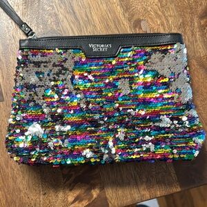 Victoria's Secret Rainbow Sequin Wristlet
